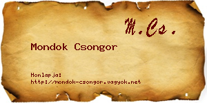 Mondok Csongor névjegykártya