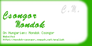 csongor mondok business card